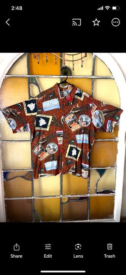 Vintage REYN SPOONER “KONA COFFE” vintage Hawaiian shirt premium roast Kona Roast- XL