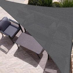 NEW Sun Shade Sail 10' x 10' x 10' Equilateral Triangle UV Bloack Patio Canopy for Outdoor Lawn Garden , Graphite Color