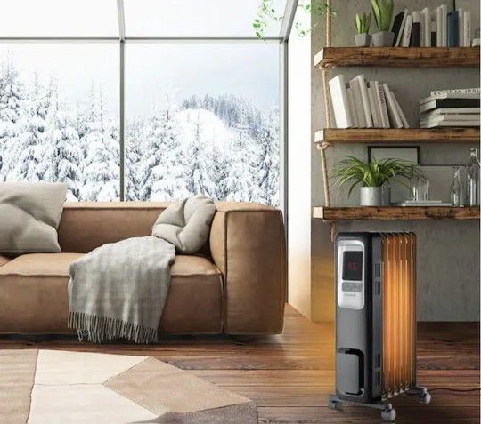 Pelonis 1500 Watt Digital Electric Quiet Oil-Filled Radiant Portable Space Heater.