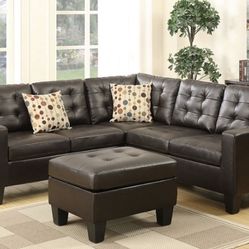 Sectional Sofa Set With Ottoman 