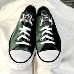 Converse All Star Low Top Sneaker - Velvet - Emerald Green - Women's 7 US - EUC