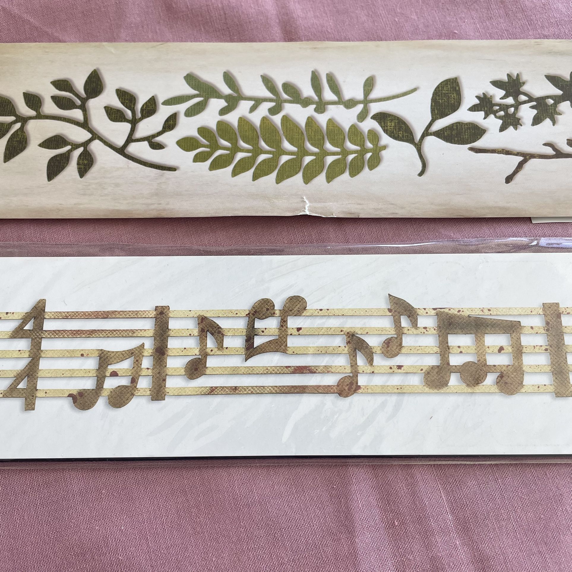 Sizzix And Tim Holtz Die Strip Music And Greenery Lot Of 2 Dies