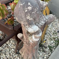 Concrete Raccoon Water Fountain