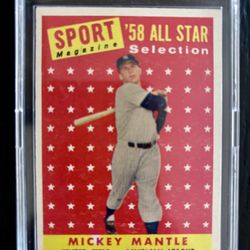 1958’ All Star Mickey Mantle Card.