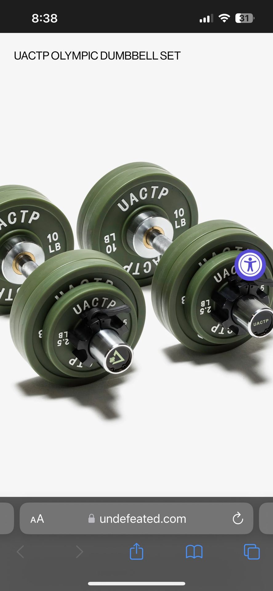 UNDEFEATED Dumbbell Set