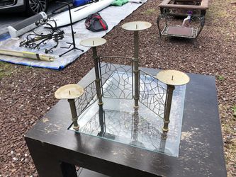Brass 4 candle holder