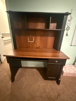 Desk and Bookshelf