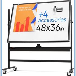 Rolling Dry Erase Board 48”x36”