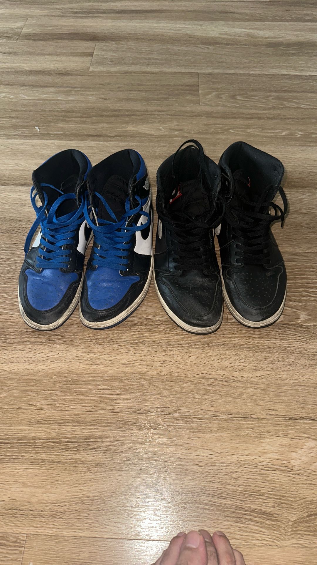 Two Jordan Retro Royal Toe/yin And Yang
