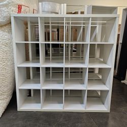 Shelf unit, white, 57 7/8x57 5/8 "