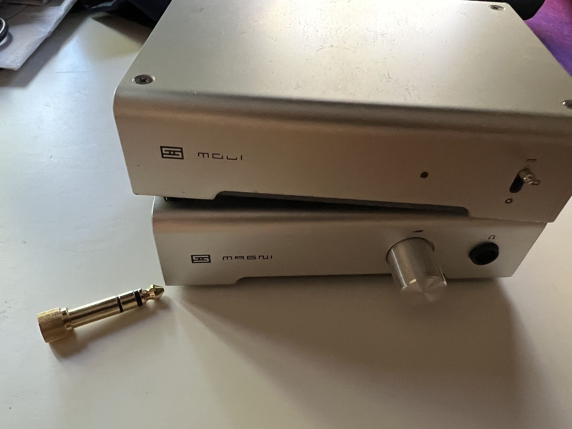 Schiit Magni+&Modi ヘッドホンアンプ&プリアンプ(シルバー) Rca Magni