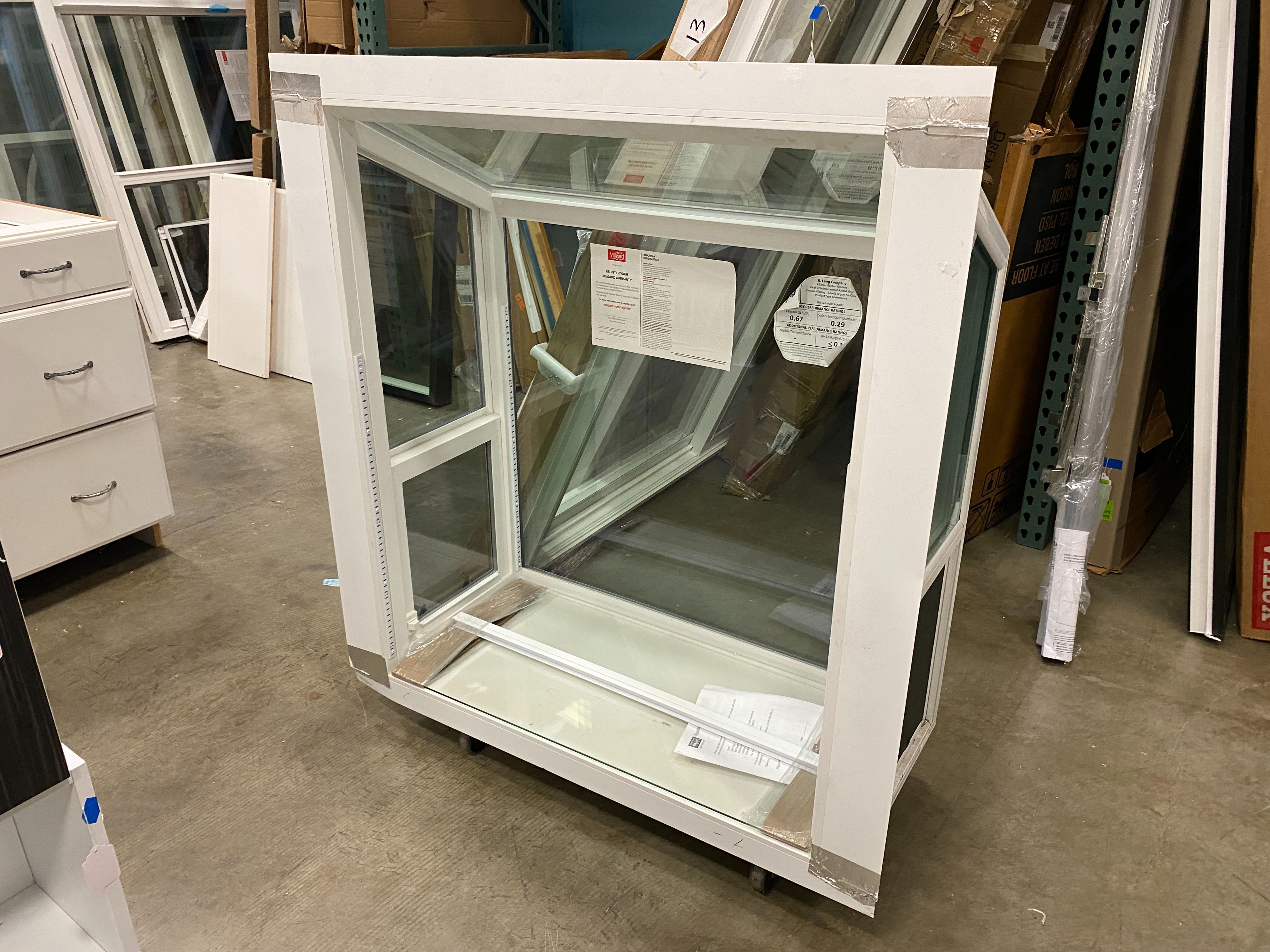 MILGARD 46x43 Vinyl Greenhouse Window