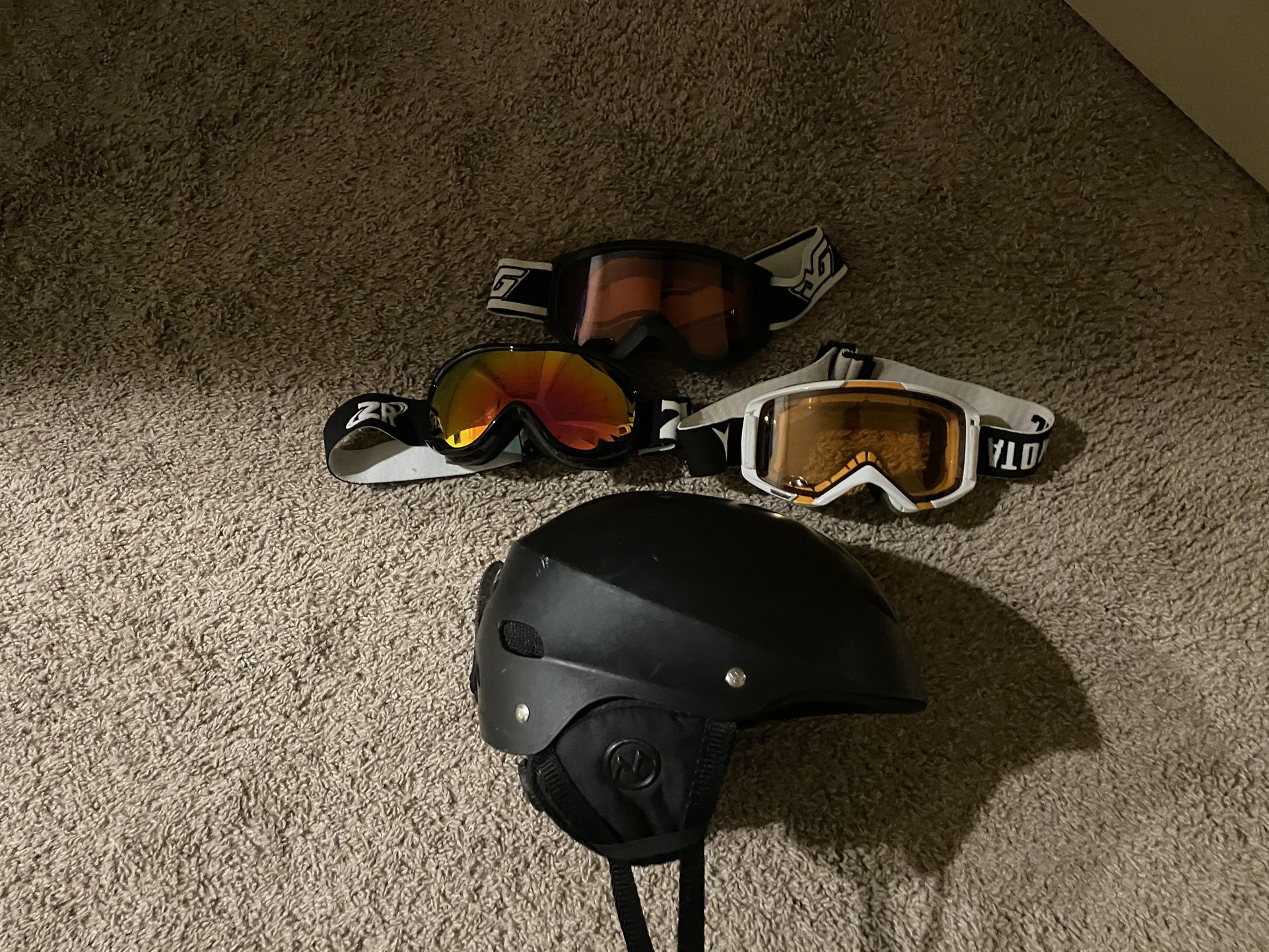 Ski Goggles and Ski Helmet