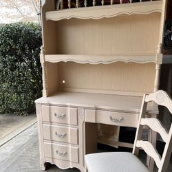 Desk, Hutch & Chair -French Provincial 