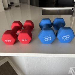 Neoprene Dumbells 6 and 8 lbs