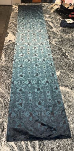 Max Studio Home Gothic Spider Table Runner - Teal & Black Ombre Halloween