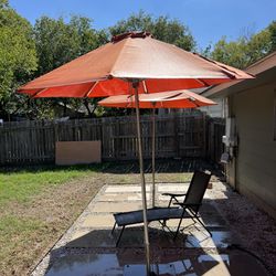 Luxury Pool Umbrellas with weighted rolling stands