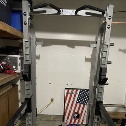 Hammer Strength 8’ Half Rack with spotter arms   Full Commercial Hammer Strength half rack. Used but is in great shape. No negotiations, price is firm