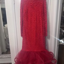 Lace Formal Red Dress