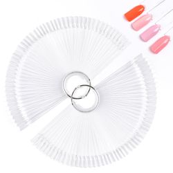 100 Pcs Nail Swatch Sticks with Ring