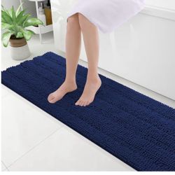 Grandaily Chenille Striped Bathroom Rugs 59x24