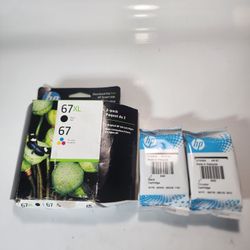 HP 67XL/67 2-Pack Ink Cartridges - Black/Tri-color (3YP30AN)
