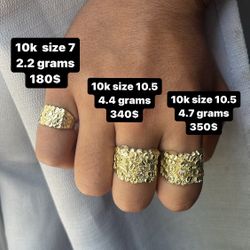 10k nugget rings 