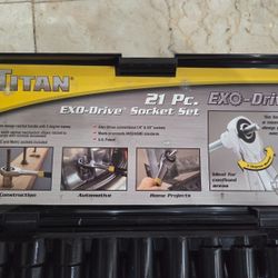 Titan 17400 – EXO-Drive 21-Piece Socket Set