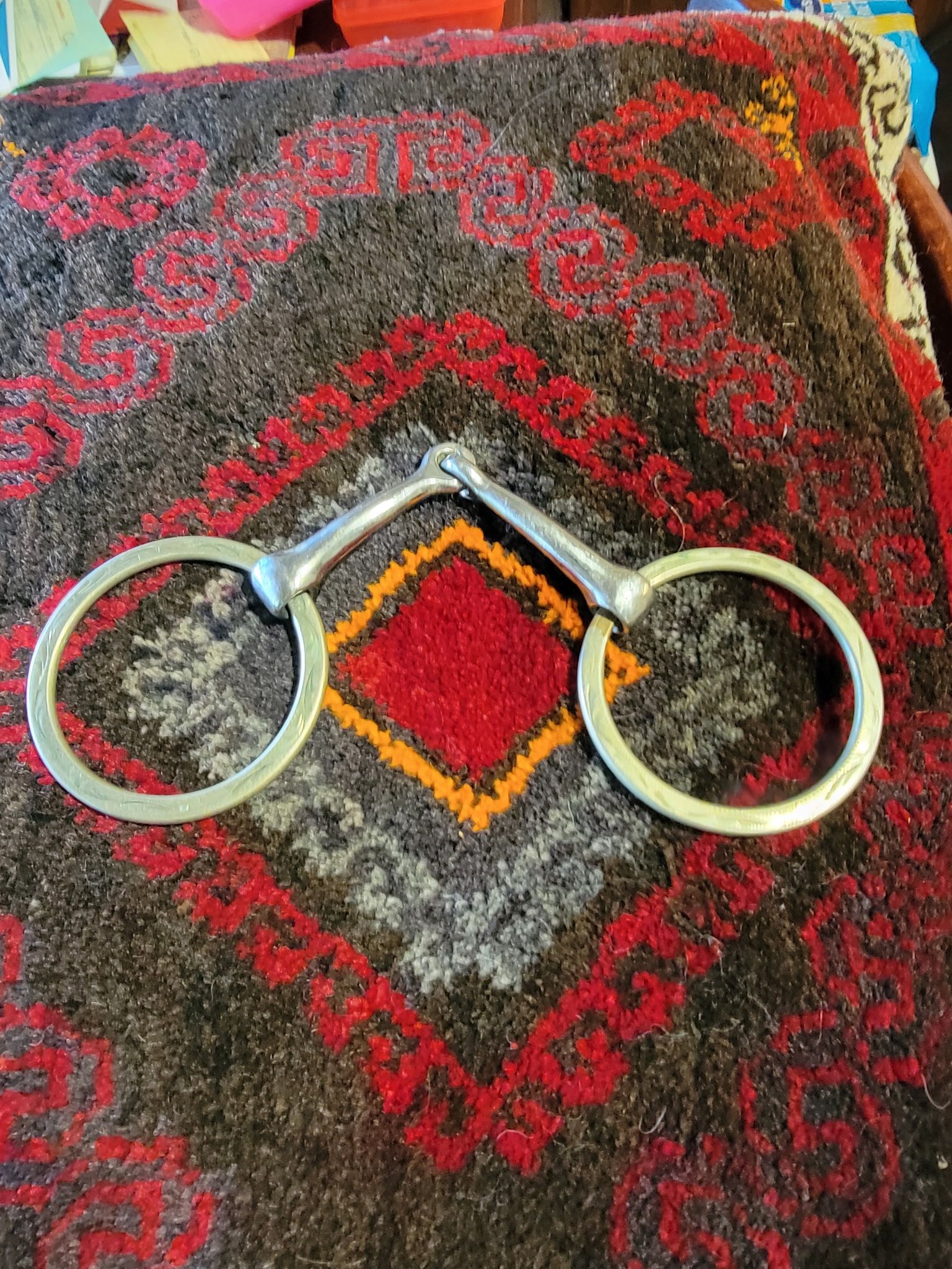 Snaffle Horse Bit Slow Twist Engraved