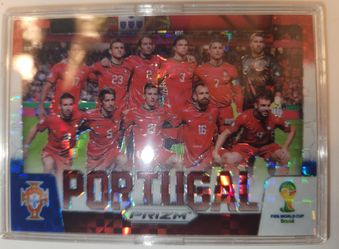 Portugal Team Red White Blue Plaid Prizm Panini Card (Read Description)