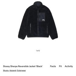 Stussy Sherpa Reversable Jacket Black