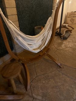 swing hammock, Cream Wood