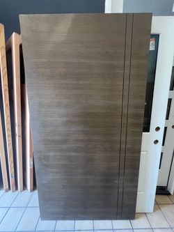 🚪 Modern Flush Exterior Door with Dual Vertical Lines 🚪