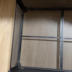 MOVING!! Black Metal Mesh Rolling Storage Drawer