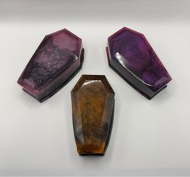Coffin Trinket Box Handcrafted Epoxy Resin