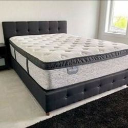 HYBRID BRAND NEW QUEEN PILLOW TOP MATTRESS AND BOXSPRING SAME DAY DELIVERY 