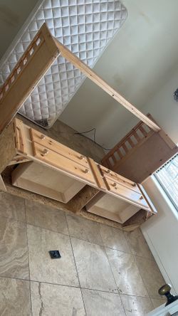 Twin bed with drawers and mattress in rio rico