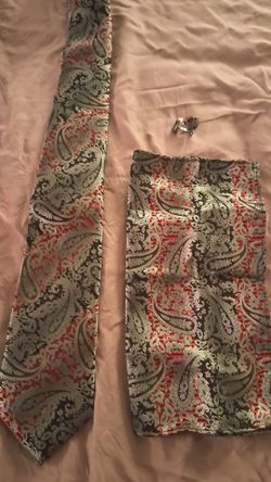 Tie with cufflinks
