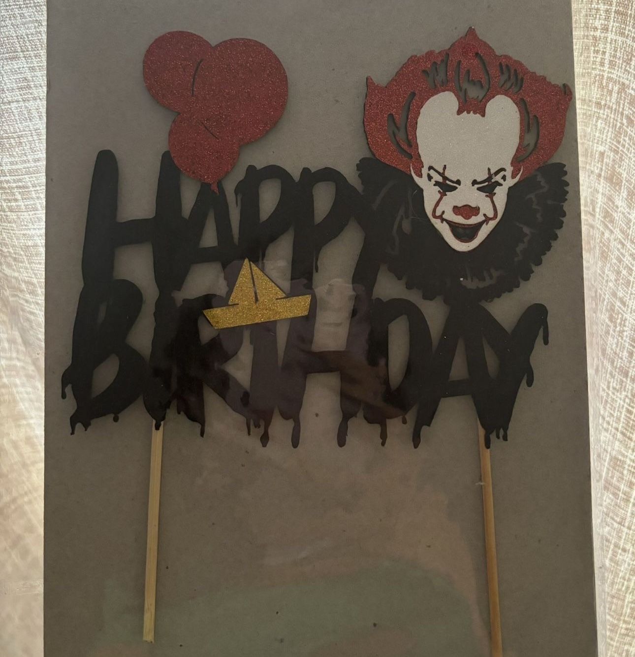 It Clown Pennywise Halloween Birthday Party Cake Topper
