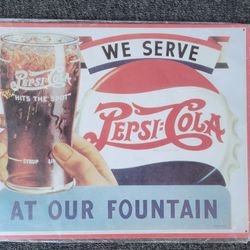 Pepsi Cola Metal Sign