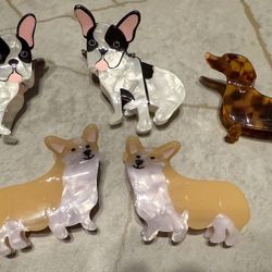 Novelty Hair Clips; Dogs And Halloween