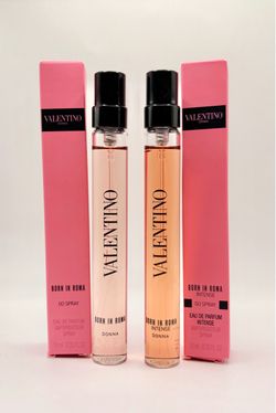 Valentino Donna Born in Roma EDP & Born in Roma EDP Intense 2pc 10ml Travel Bundle - Brand New, In Boxes