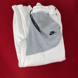 White And Grey Nike Tech Joggers