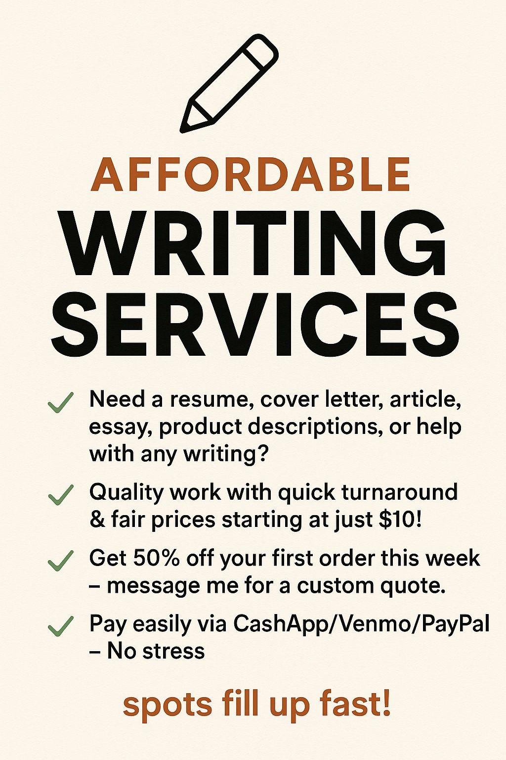 Affordable Writing Help – Resumes, Essays, Letters & More