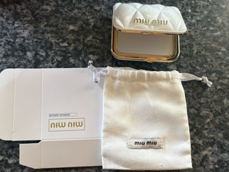 MIU MIU White Compact Mirror