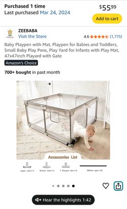 Kids play pen in excellent condition