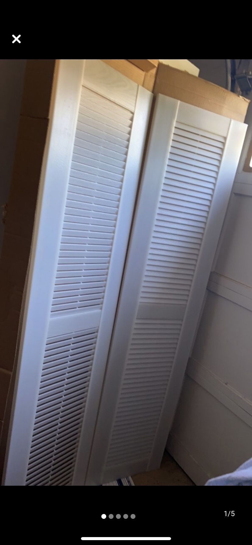 WINDOW SHUTTERS FOR OUTDOOR- PAINTABLE VINYL TO PAINT AND MATCH TO YOUR HOME COLORS