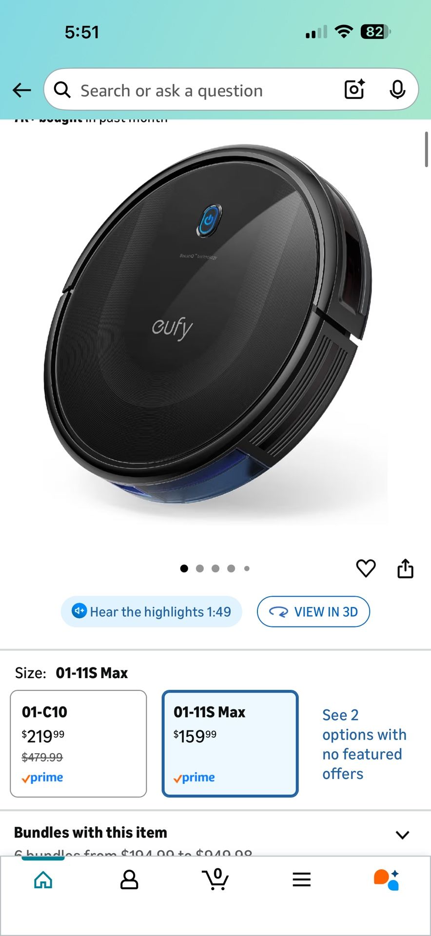 eufy Robot Vacuum 11S MAX brand new never used