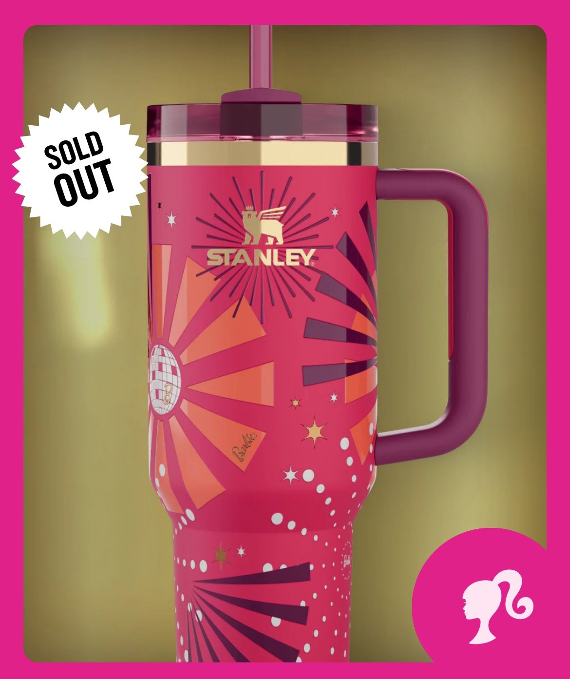Limited Edition STANLEY Barbie 80s Dynamite 65th Anniversary Tumbler 40oz (SOLDOUT)