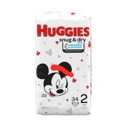 Huggies Snug & Dry Diapers, Size 2, 34ct